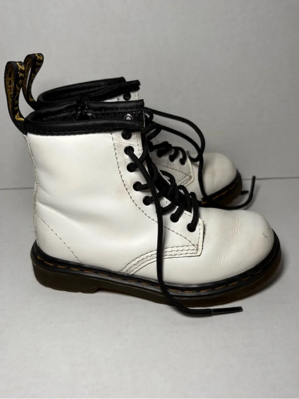 Dr Martens Doc Marten White Combat Boots Toddler Girls 8